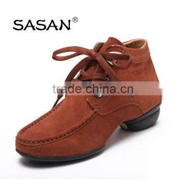 Woman Fashion Split Sole Line Dance Shoes Genuine Leather Upper Dance Boot 8876