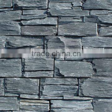 Natural black rock interior decorative wall stone panels