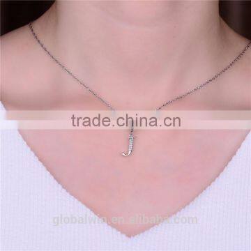 S067J Globalwin 925 Sterling Silver Alphabet Letter J Paved With Crystals Charms photo-5