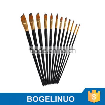 Bomega 12 artist brush set for Acrylic, Watercolor, Oil, Gouache & Face Painting China factory