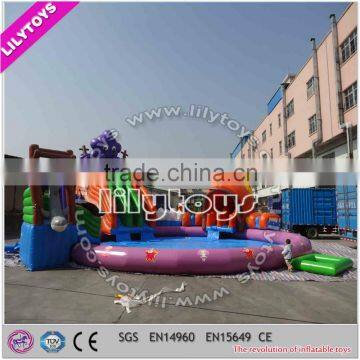 Sea shell Inflatable commercial water park/Best quality 4 line stitching