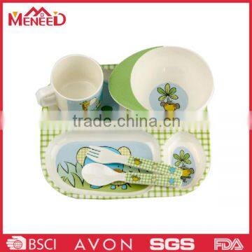 Children lovely melamine kids camping tableware gift set