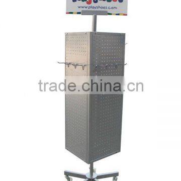 Custom made metal display rack with base/hanging floor standing display stand