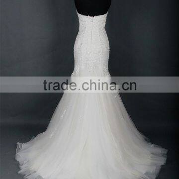 RSW878 Suzhou China Custom Made New Model Lace Mermaid Wedding Dress 2016 Bridal photo-2
