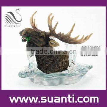 Best selling product 2014 resin deer craft souvenir