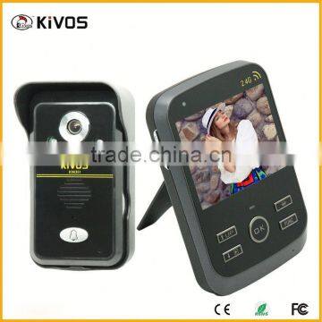 2.4Ghz 300meter kivos kdb300 video door phone korea With Pir Auto-detection Recording