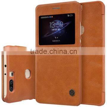 High Quality Flip Leather Case For HUAWEI Honor V8, NILLKIN Qin PU flip leather phone Case BUSINESS CARD CASE CLASSIC RESTRO