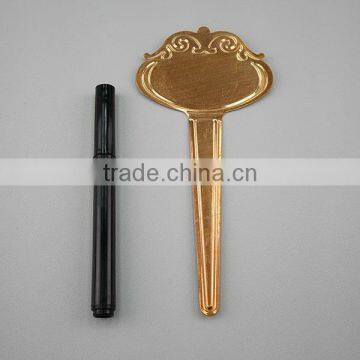 17cm Gardening Marker Pen With Ornamental Copper Plant Label