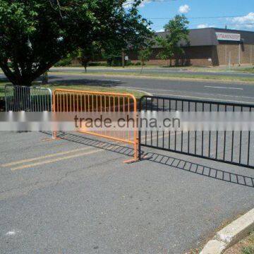 1100 mm height Powder coated crowd control barrier with flat feet