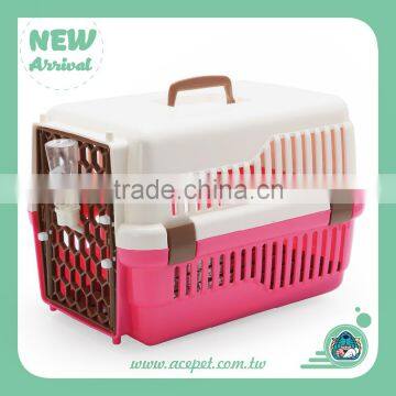 644 Taiwan design Pet product,Dog Cat Traveler Transport Cage,3coior Plastic pet carrier