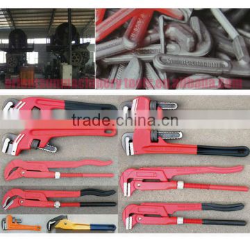 Pipe wrench with Malleable cast iron handle