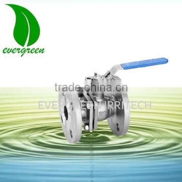 stainless steel 2 pieces flanged ball valve