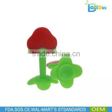 Hot selling customized fruit shaped baby teether silicone