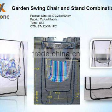 Outdoor Patio Garden Swing Chair And Stand Combination