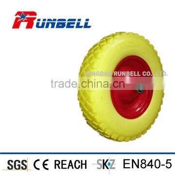 4.00-8 FLAT FREE PU FOAM WHEELS FOR WHEELBARROWS