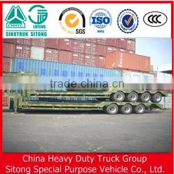China Heavy Duty Truck Car Lowbed Semi Trailer With 3 Axle for Sale photo-4
