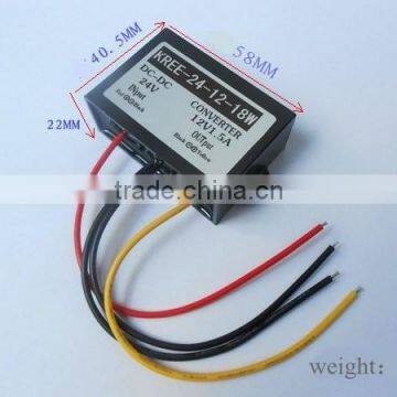 24V Turn 12V1.5A 24V Car Power Converter Turn Down 12V 24V 12V Step-down DC-DC Transformer photo-2