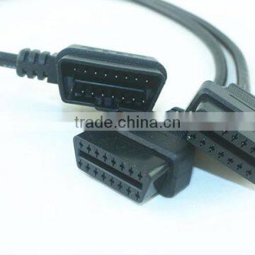 OBD2 Splitter Y Cable,Right Angle J1962M to 2 J1962F,1ft photo-2