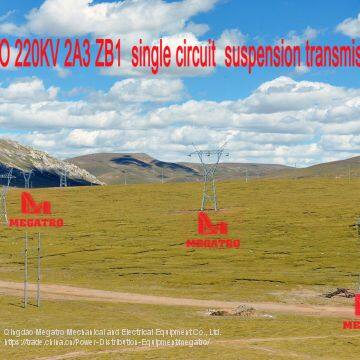 MEGATRO 220KV 2A3 ZB1 single circuit suspension transmission tower