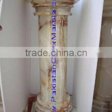 UNIQUE WHITE ONYX PEDESTALS photo-4