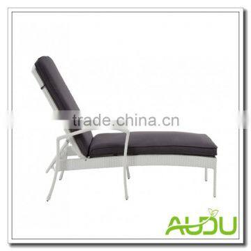 Audu White Los Angeles Garden Wicker Rattan Sun Lounger photo-5