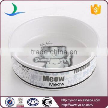 Wholesale cat bowl pet products with cute cat decal