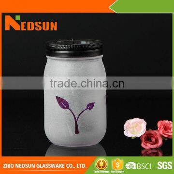 Latest wholesale high quality 500ml wholesale custom glass candle jars