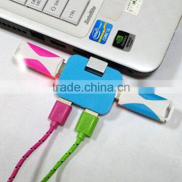 Promotional Gift Electronic Devices Mini 4-port ABS USB Hub