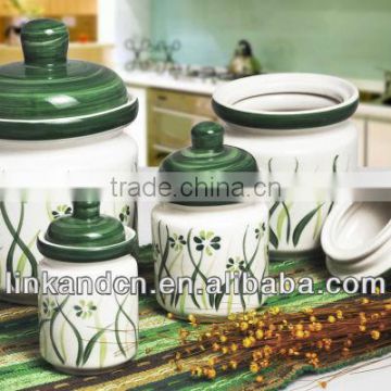 KC-00305/ceramic condiment set/4pcs ceramic jar