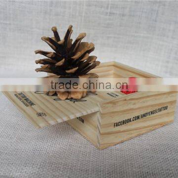 Silk Screen Handmade Solid Wood Jewelry Display Box With Slide Lid photo-4