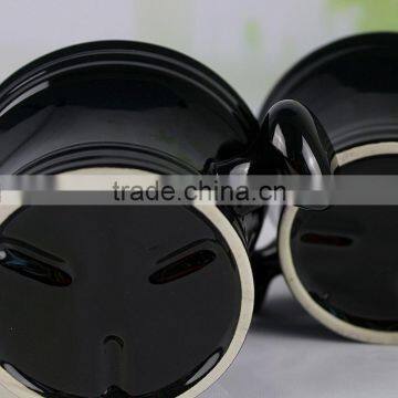 Home & Garden Bathroom Accessories Ceramic Black Shaving Bowl