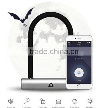 2016 new product bluetooth smart U lock smart anti theft door/bikes lock with smart phone control