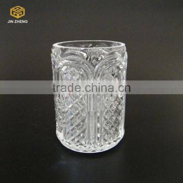 Embossed Glass Votive Candle Holders, Glass Tumbler photo-1