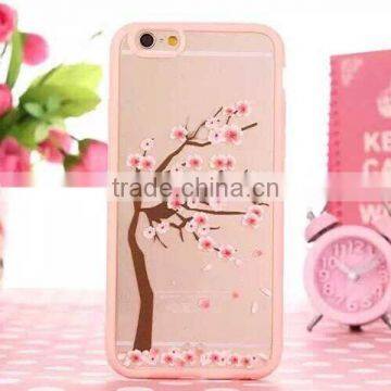 TPU + Acrylic Transparent Pink Cartoon Cute Phone Case for IPhone 6 photo-5