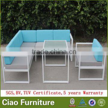 All weather sectional garden sofa outdoor aluminum sofa furniture