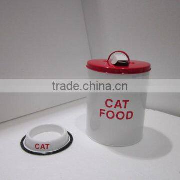 High Quality Cat Food Storage Box Metal With Scoop photo-3