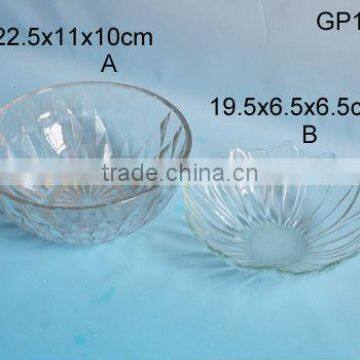 different shape featured glass bowl