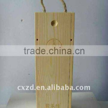 Hanging Wooden Box For Wine Bottle Storage