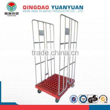 Wholesale 2 sided logistics pallet trolley roll container storage cage with wheels