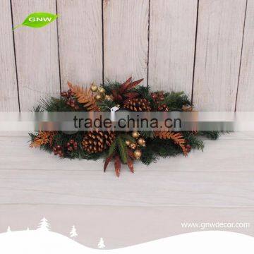 GNW CHGR-1607037 Customized Promotional Wholesale PVC Christmas Candle Garland With Golden Bauble photo-2