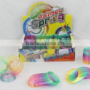 hot sale plastic rainbow spring with printed dolphin kids educational toys/ magic rainbow circle