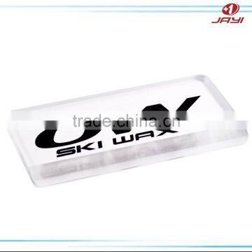 Snowboard Ski plexiglass/ acrylic wax ice scraper promotional