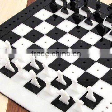 2017 Factory Wholesale Custom Acrylic Chess Set,colored Glass Chess Sets, 3D Marble Chess Set photo-4