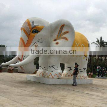 Tall 5m fiberglass elephant landscape sculpture