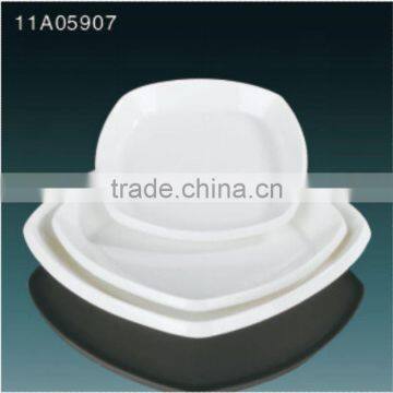 2014 Hot Sale White Porcelain Square Soup Plate