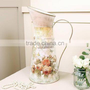 Garden Vintage Metal Milk Jug Flower Jug photo-2