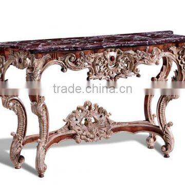 China Wholesales Baroque Style Hallway Console Table and Mirror Set photo-3