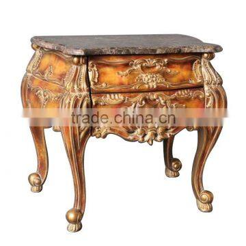 ME-0423-01 Leading antique furniture night table with marble