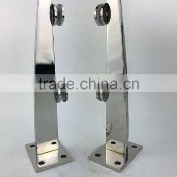 Single Flat Bar Glass Short Post For Tempered Glass photo-2