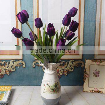 Wholesale Artificial Plant New Dsign 3 Heads Silk Tulip Flower photo-4